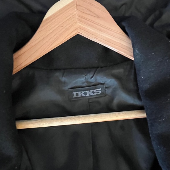 IKKS wool coat with overlay mid jacket - Picture 4 of 7
